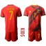 Belgium #7 De Bruyne Red Home Kid Soccer Country Jersey