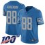 Nike Detroit Lions #88 T.J. Hockenson Blue Team Color Mens Stitched NFL 100th Season Vapor Limited Jersey