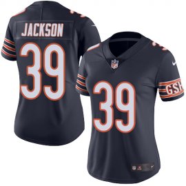 Nike Chicago Bears #39 Eddie Jackson Navy Blue Team Color Womens Stitched NFL Vapor Untouchable Limited Jersey