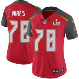 Nike Tampa Bay Buccaneers #78 Tristan Wirfs Red Team Color Womens Super Bowl LV Bound Stitched NFL Vapor Untouchable Limited Jersey