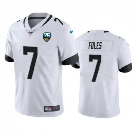 Nike Jacksonville Jaguars #7 Nick Foles White 25th Anniversary Vapor Limited Stitched NFL 100th Season Jersey