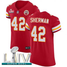 Nike Kansas City Chiefs #42 Anthony Sherman Red Super Bowl LIV 2020 Team Color Mens Stitched NFL Vapor Untouchable Elite Jersey