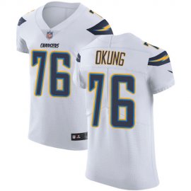 Nike Los Angeles Chargers #76 Russell Okung White Mens Stitched NFL Vapor Untouchable Elite Jersey