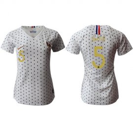 Womens France #5 Umtiti Away Soccer Country Jersey