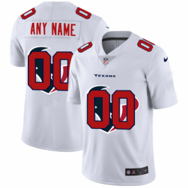 Houston Texans Custom White Mens Nike Team Logo Dual Overlap Limited NFL Jersey