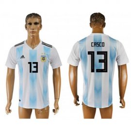 Argentina 13 CASCO Home 2018 FIFA World Cup Thailand Soccer Jersey