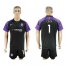 Chelsea #1 Cech Black Goalkeeper Soccer Club Jersey