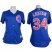Chicago Cubs #34 Jon Lester Blue Alternate Womens Stitched MLB Jersey