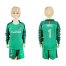 Atletico Madrid #1 Moya Green Long Sleeves Kid Soccer Club Jersey