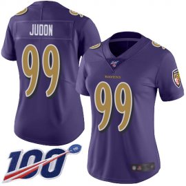 Nike Baltimore Ravens #99 Matthew Judon Purple Womens Stitched NFL Limited Rush 100th Season Jersey