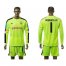 Dortmund #1 Weidenfeller Shiny Green Long Sleeves Goalkeeper Soccer Country Jersey