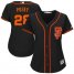 San Francisco Giants #28 Buster Posey Black Womens Alternate Stitched MLB Jersey