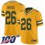 Nike Green Bay Packers #26 Darnell Savage Yellow Youth Stitched NFL Limited Rush 100th Season Jersey