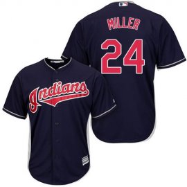 Cleveland Indians #24 Andrew Miller Navy Blue Alternate Stitched Youth MLB Jersey