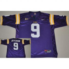 LSU Tigers 9 Jordan Jefferson Purple College Football Jersey