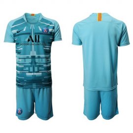Paris Saint-Germain Blank Shiny Green Goalkeeper Soccer Club Jersey