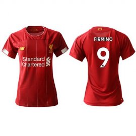 Womens Liverpool #9 Firmino Red Home Soccer Club Jersey