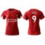 Womens Liverpool #9 Firmino Red Home Soccer Club Jersey