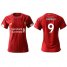 Womens Liverpool #9 Firmino Red Home Soccer Club Jersey