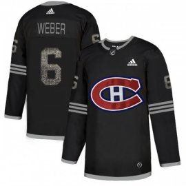Adidas Montreal Canadiens #6 Shea Weber Black Authentic Classic Stitched NHL Jersey