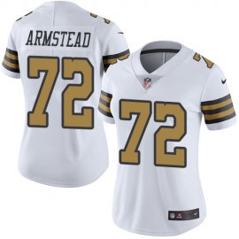 Nike New Orleans Saints #72 Terron Armstead White Womens Stitched NFL Limited Rush Jersey