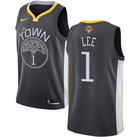 Nike Golden State Warriors #1 Damion Lee Black 2022 NBA Finals Swingman Statement Edition Jersey Mens