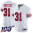 Nike San Francisco 49ers #31 Raheem Mostert White Mens Stitched NFL Limited Rush 100th Season Jersey