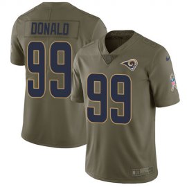 Nike Los Angeles Rams #99 Aaron Donald Olive Youth Stitched NFL Limited 2017 Salute to Service Jersey