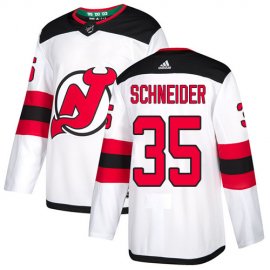 Adidas New Jersey Devils #35 Cory Schneider White Road Authentic Stitched Youth NHL Jersey
