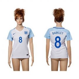 Womens England #8 Barkley Home Soccer Country Jersey