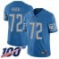 Nike Detroit Lions #72 Halapoulivaati Vaitai Blue Team Color Mens Stitched NFL 100th Season Vapor Untouchable Limited Jersey