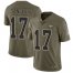 Nike New Orleans Saints #17 Emmanuel Sanders Olive Mens Stitched NFL Limited 2017 Salute To Service Jersey