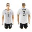 Germany #3 Hector White Home Soccer Country Jersey