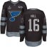 Adidas St. Louis Blues #16 Brett Hull Black 1917-2017 100th Anniversary Stanley Cup Champions Stitched NHL Jersey