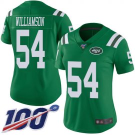 Nike New York Jets #54 Avery Williamson Green Womens Stitched NFL Limited Rush 100th Season Jersey