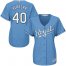 Kansas City Royals #40 Kelvin Herrera Light Blue Alternate Womens Stitched MLB Jersey