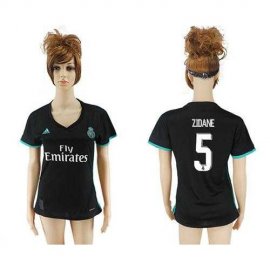 Womens Real Madrid #5 Zidane Away Soccer Club Jersey