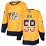 Adidas Nashville Predators #59 Roman Josi Yellow Home Authentic USA Flag Stitched NHL Jersey