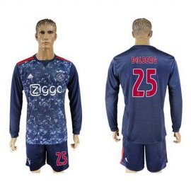 Ajax #25 Dolberg Away Long Sleeves Soccer Club Jersey