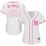 New York Yankees #68 Dellin Betances White/Pink Fashion Womens Stitched MLB Jersey
