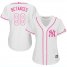New York Yankees #68 Dellin Betances White/Pink Fashion Womens Stitched MLB Jersey