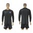 Italy Blank Black Long Sleeves Goalkeeper Soccer Country Jersey