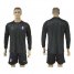 Italy Blank Black Long Sleeves Goalkeeper Soccer Country Jersey