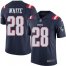Nike New England Patriots #28 James White Navy Blue Mens Stitched NFL Limited Rush Jersey