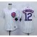 Chicago Cubs #12 Kyle Schwarber White(Blue Strip) Home Womens Stitched MLB Jersey