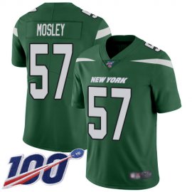 Nike New York Jets #57 C.J. Mosley Green Team Color Mens Stitched NFL 100th Season Vapor Limited Jersey