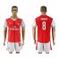 Arsenal #8 Ramsey Champions League Home Soccer Club Jersey
