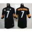 Nike Pittsburgh Steelers #7 Ben Roethlisberger Black Team Color With C Patch Youth Stitched NFL Elite Jersey