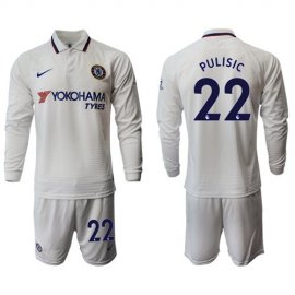 Chelsea #22 Pulisic Away Long Sleeves Soccer Club Jersey