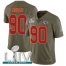 Nike Kansas City Chiefs #90 Emmanuel Ogbah Olive Super Bowl LIV 2020 Youth Stitched NFL Limited 2017 Salute To Service Jersey